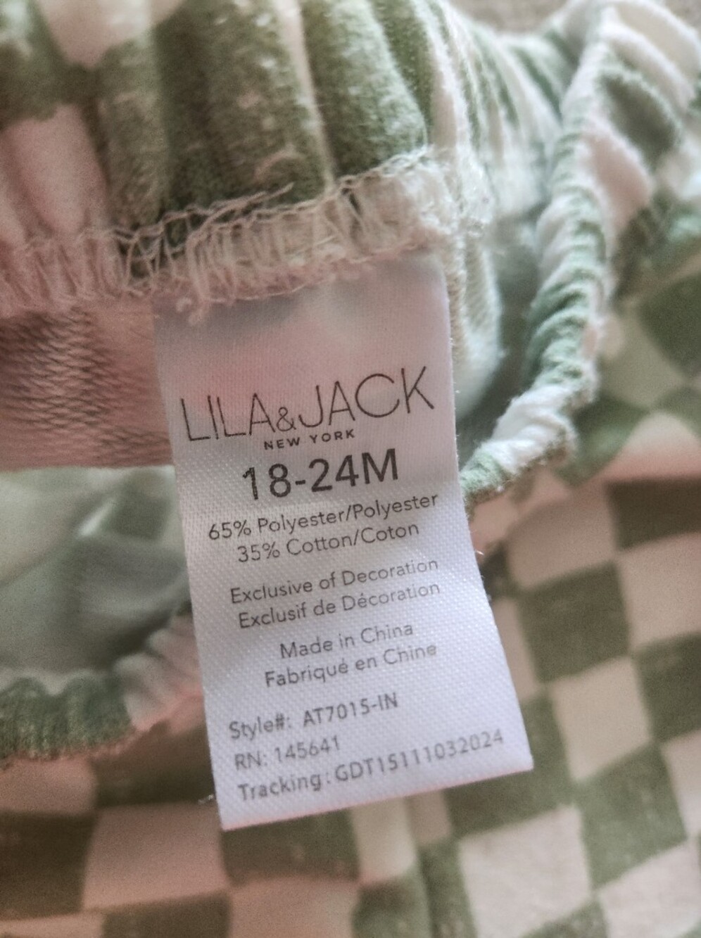Checkered Sweatsuit - Picture 2 of 2